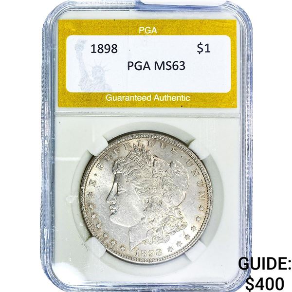 1898 Morgan Silver Dollar PGA MS63