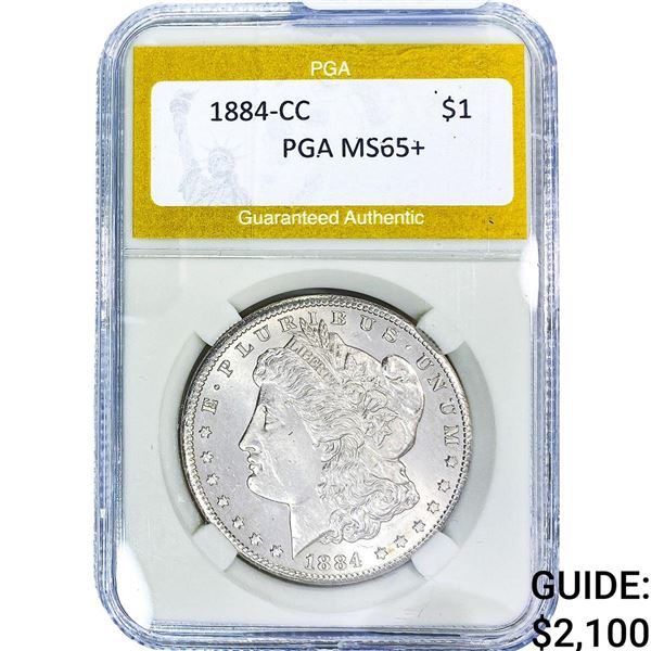 1884-CC Morgan Silver Dollar PGA MS65+