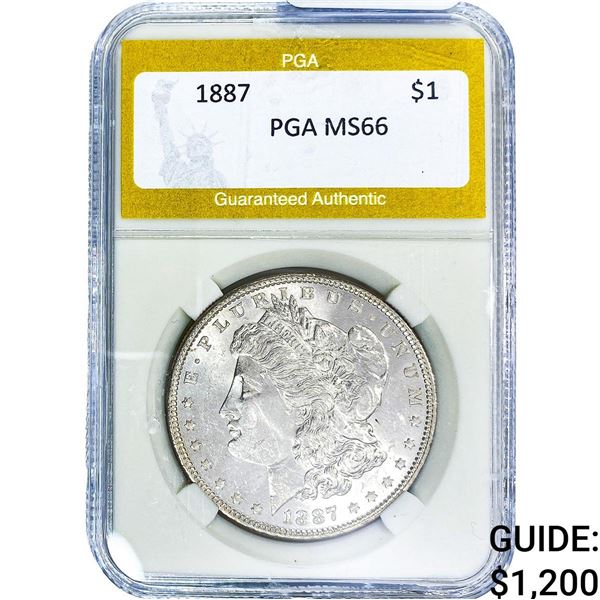 1887 Morgan Silver Dollar PGA MS66