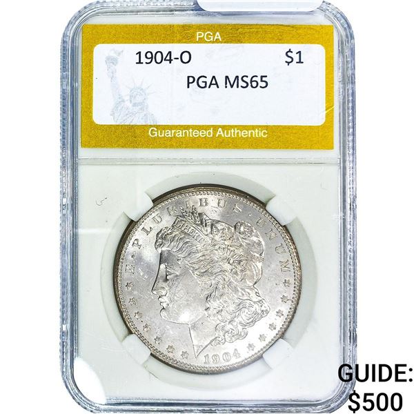 1904-O Morgan Silver Dollar PGA MS65