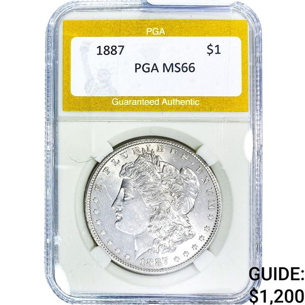 1887 Morgan Silver Dollar PGA MS66