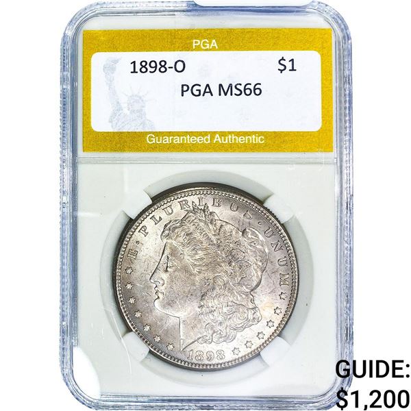 1898-O Morgan Silver Dollar PGA MS66
