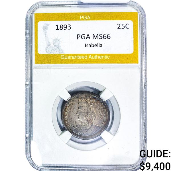 1893 Isabella Silver Quarter PGA MS66