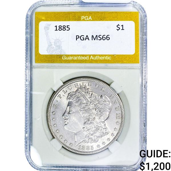 1885 Morgan Silver Dollar PGA MS66