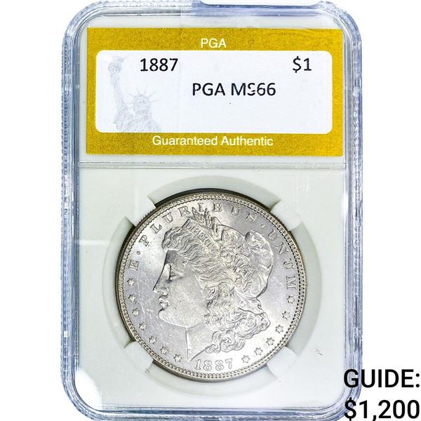 1887 Morgan Silver Dollar PGA MS66