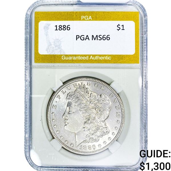 1886 Morgan Silver Dollar PGA MS66