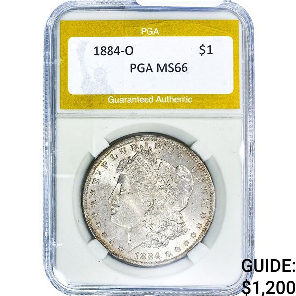 1884-O Morgan Silver Dollar PGA MS66
