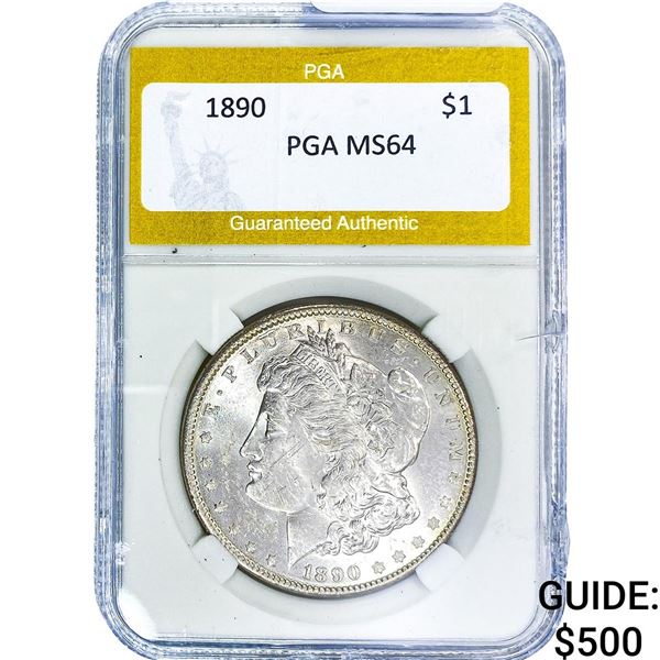 1890 Morgan Silver Dollar PGA MS64
