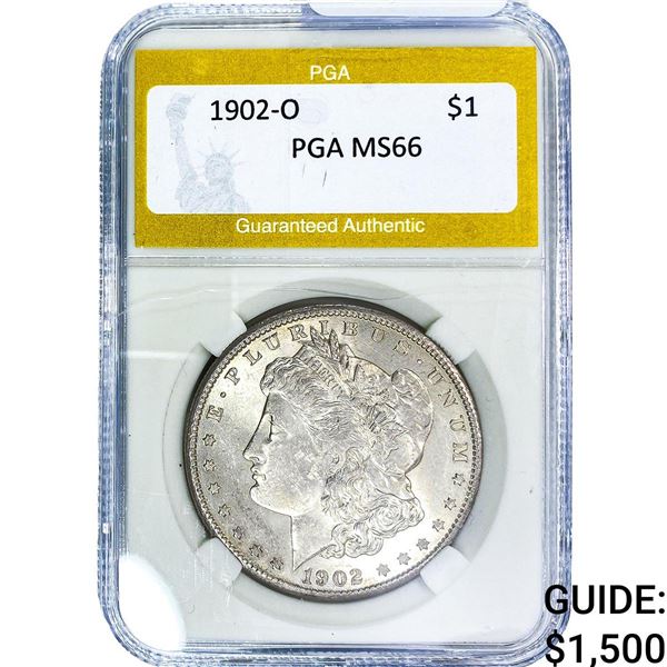 1902-O Morgan Silver Dollar PGA MS66