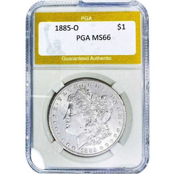 1885-O Morgan Silver Dollar PGA MS66