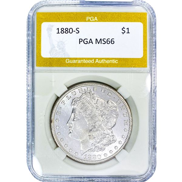 1880-S Morgan Silver Dollar PGA MS66