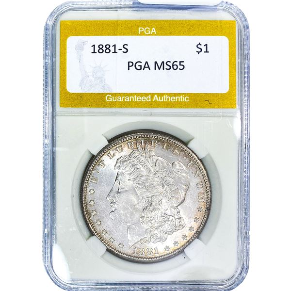 1881-S Morgan Silver Dollar PGA MS65
