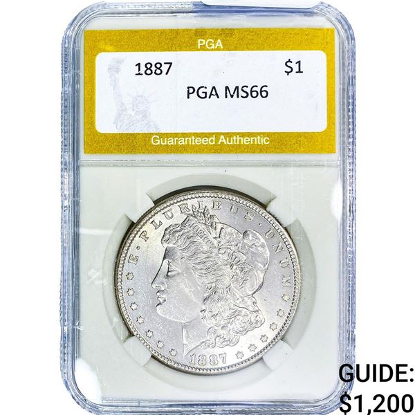 1887 Morgan Silver Dollar PGA MS66