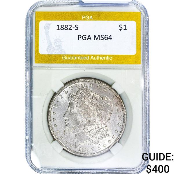 1882-S Morgan Silver Dollar PGA MS64
