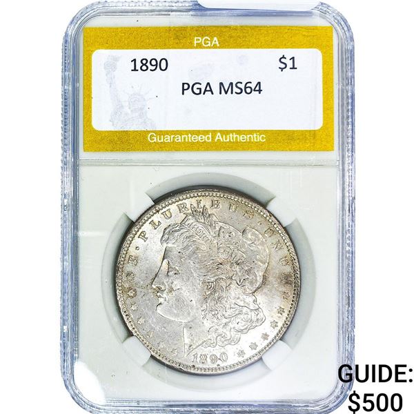 1890 Morgan Silver Dollar PGA MS64