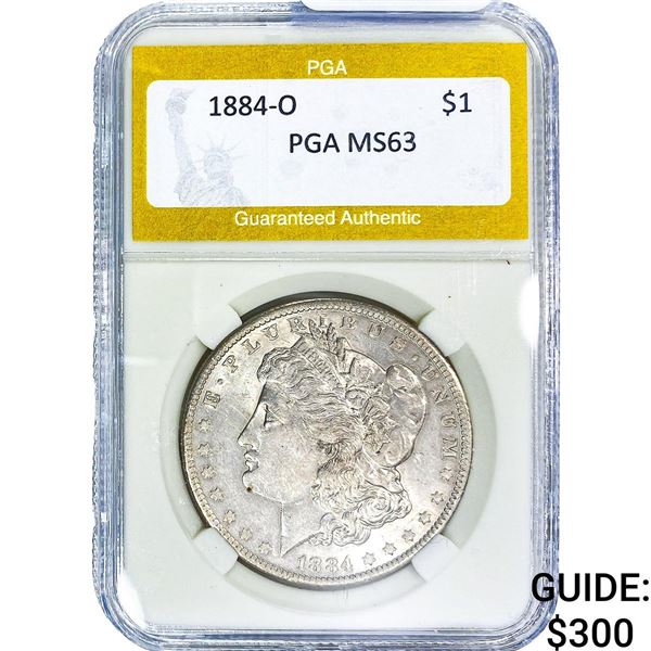 1884-O Morgan Silver Dollar PGA MS63