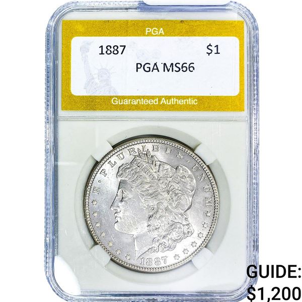 1887 Morgan Silver Dollar PGA MS66