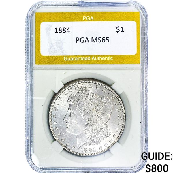 1884 Morgan Silver Dollar PGA MS65