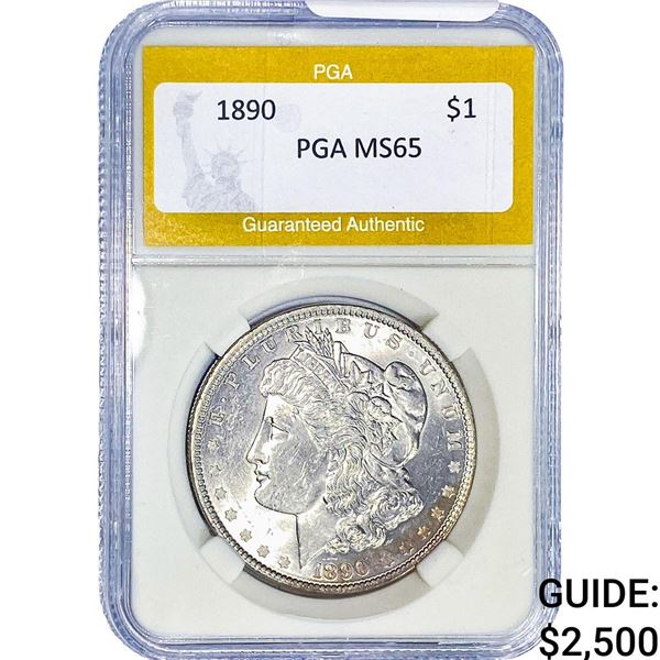 1890 Morgan Silver Dollar PGA MS65