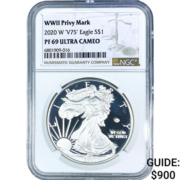 2020-W Silver Eagle NGC PF69 Ultra Cameo