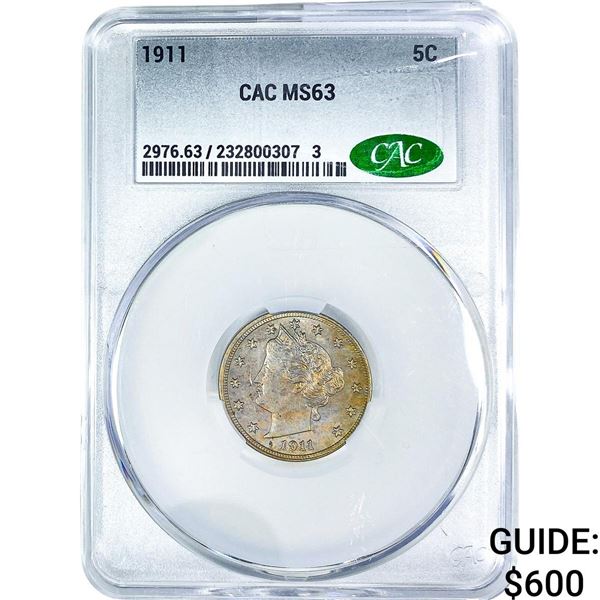 1911 Liberty Victory Nickel CAC MS63