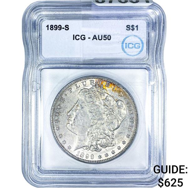 1899-S Morgan Silver Dollar ICG AU50