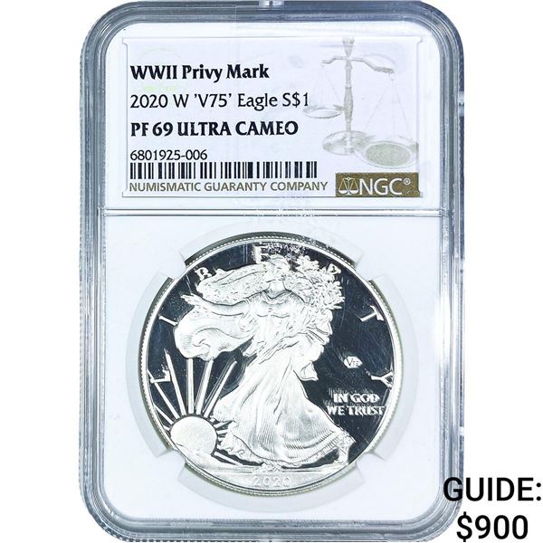 2020-W Silver Eagle NGC PF69 Ultra Cameo
