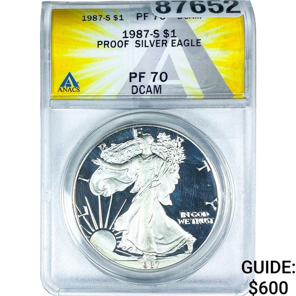 1987-S Silver Eagle ANACS PF70 DCAM