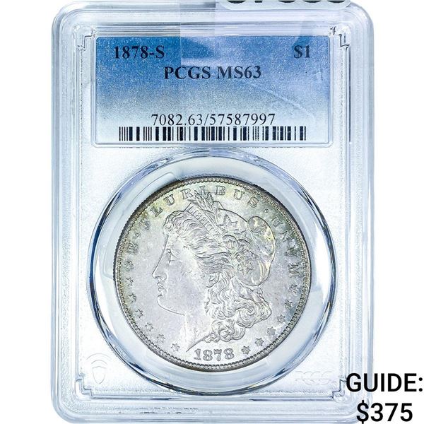 1878-S Morgan Silver Dollar PCGS MS63