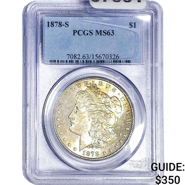 1878-S Morgan Silver Dollar PCGS MS63