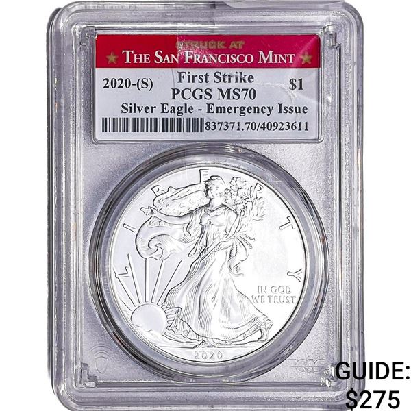 2020-S Silver Eagle PCGS MS70