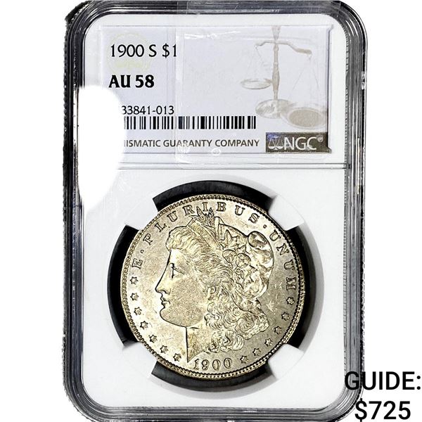 1900-S Morgan Silver Dollar NGC AU58