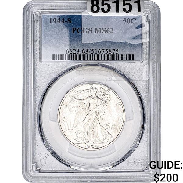 1944-S Walking Liberty Half Dollar PCGS MS63