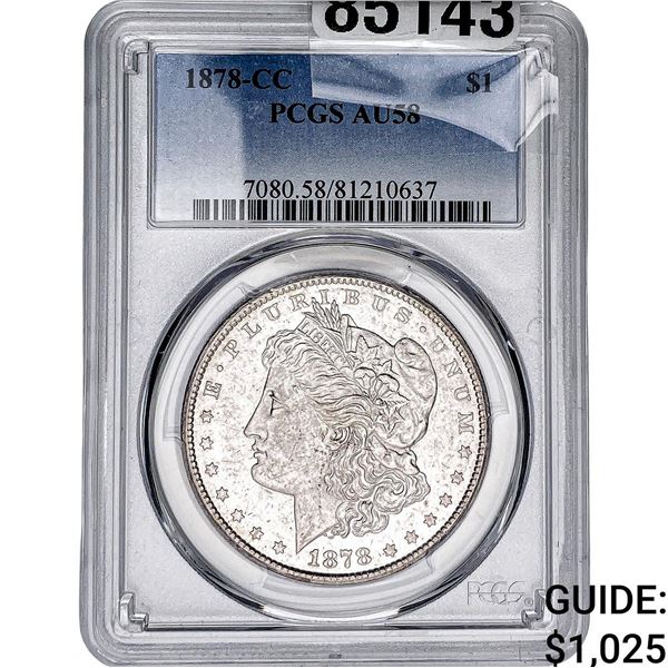 1878-CC Morgan Silver Dollar PCGS AU58