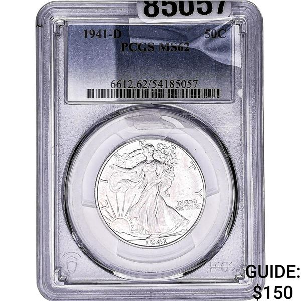 1941-D Walking Liberty Half Dollar PCGS MS62