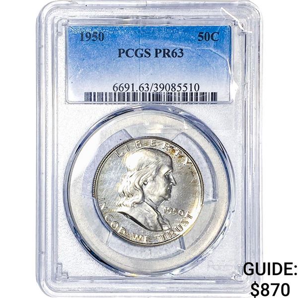 1950 Franklin Half Dollar PCGS PR63