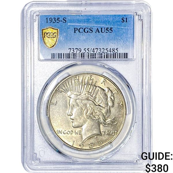 1935-S Silver Peace Dollar PCGS AU55