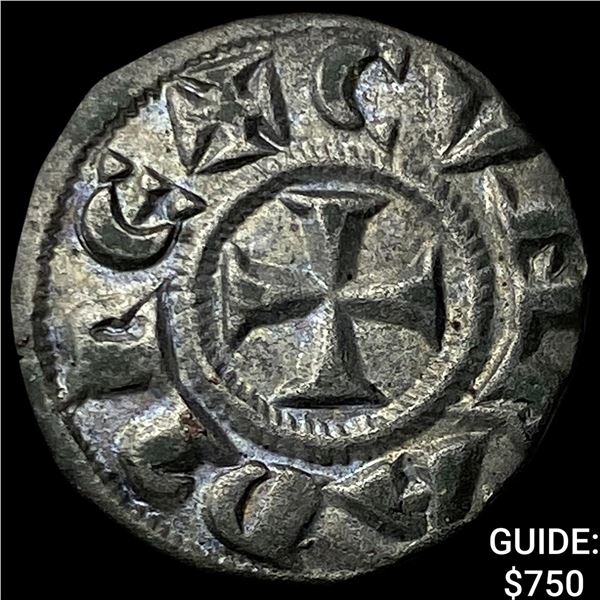 Italy Genova AD 1139-1339 Silver Denaro