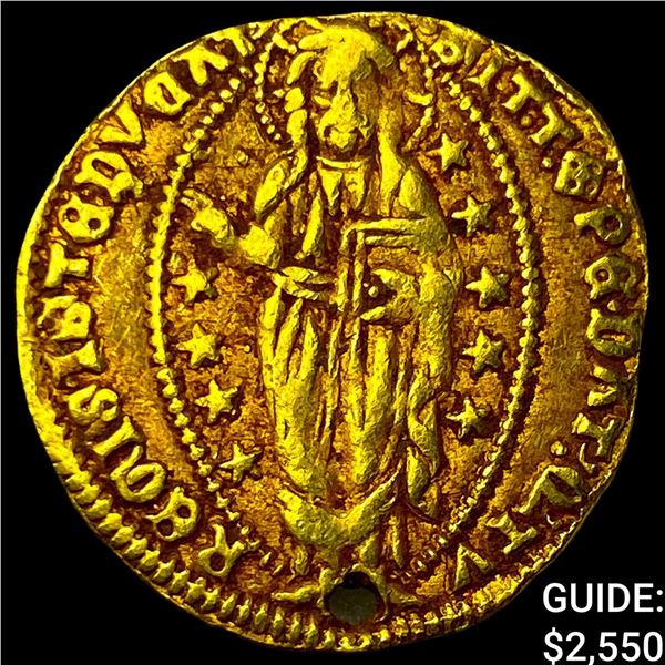 14th-16th Cent. Italy, Vinice Gold Zecchino Holed