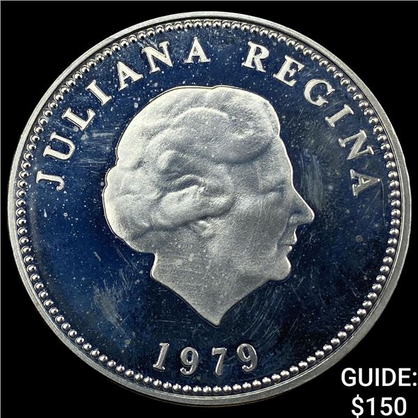 1979 Netherlands Antilles Silver 25 Gulden Proof