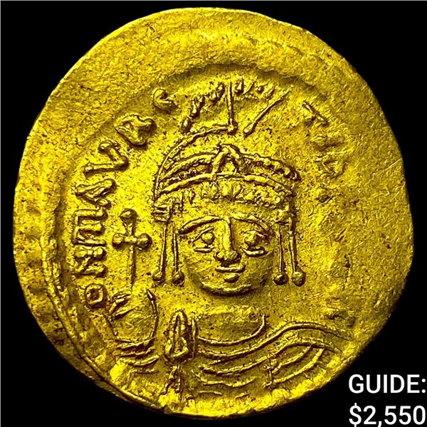 Byzantine Maurice Tiberius 582-602 AD Gold Solidus