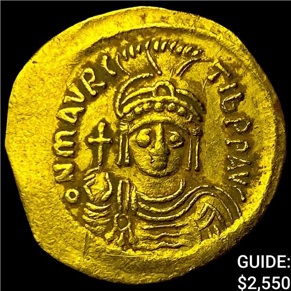 Byzantine Maurice Tiberius 582-602 AD Gold Solidus