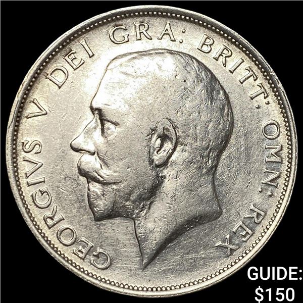 1914 Great Britain Silver 1/2 Crown