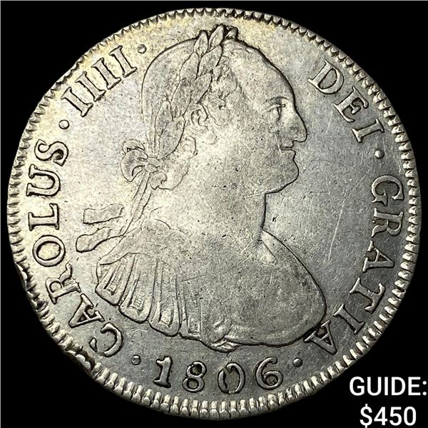 1806 Mexico Spanish Colony Silver 4 Reales NEARLY UNCIRCULATED