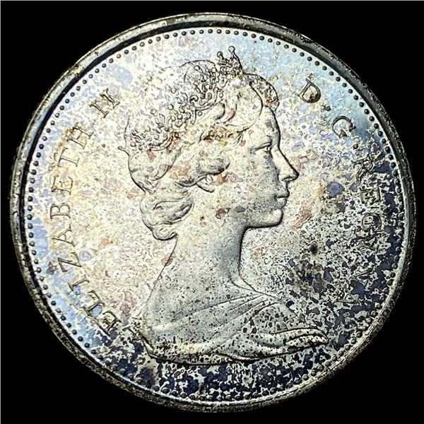1967 Canada Silver 25 Cents - Elizabeth II NEARLY UNCIRCULATED