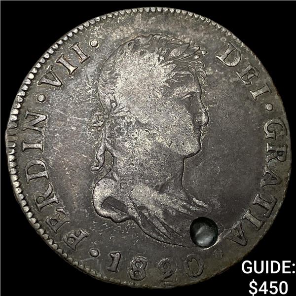 1820 Peru LIMA Silver 4 Reales NEARLY UNCIRCULATED