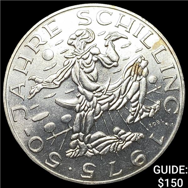 1975 Austria Silver 100 Schilling