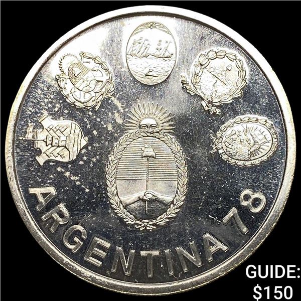 1978 Argentina Silver 2,000 Pesos