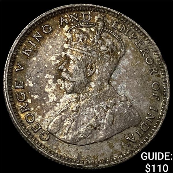 1935 Straits Settlement 20 Cent Piece UNCIRCULATED