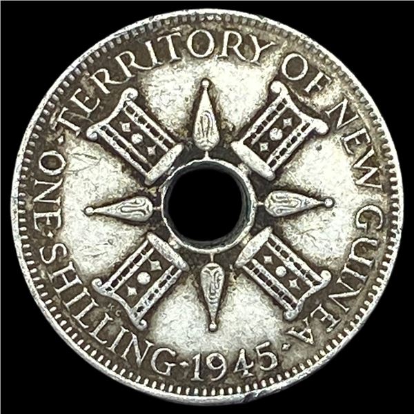 1945 New Guinea Silver 1 Shilling UNCIRCULATED